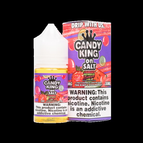 Strawberry Watermelon Bubblegum Salt E-Liquid 30ml by Candy King on Salt E-Juice