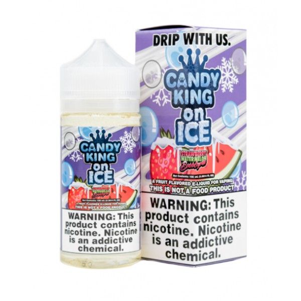 Strawberry Watermelon Bubblegum E-Juice by Candy King On Ice E-Liquid 100ML