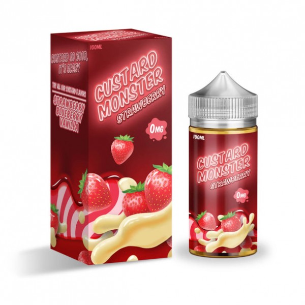 Custard Monster Strawberry Custard 100ml E-Juice by Jam Monster