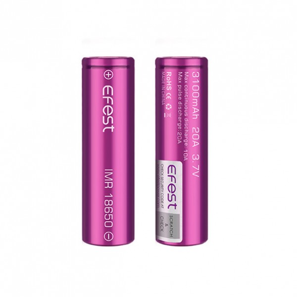 Efest 18650 3100mAh 20A LiMn Battery (Pack of 2)
