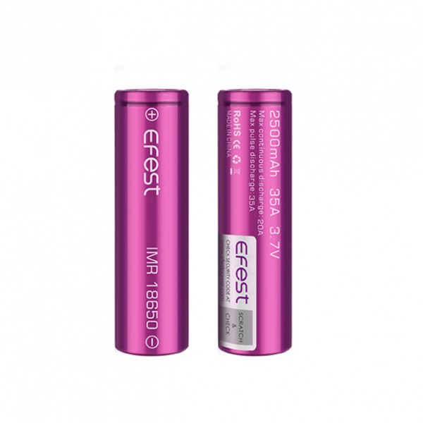 Efest 18650 2500mAh 35A LiMn Battery (Pack of 2)