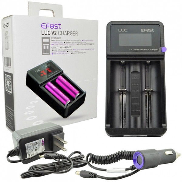 Efest LUC V2 LCD Smart Universal Battery Charger - 2 Bay